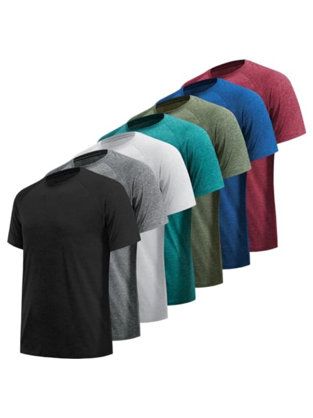 Men's Moisture Wicking Quick Dry Workout Gym T-Shirts Athletic Tees